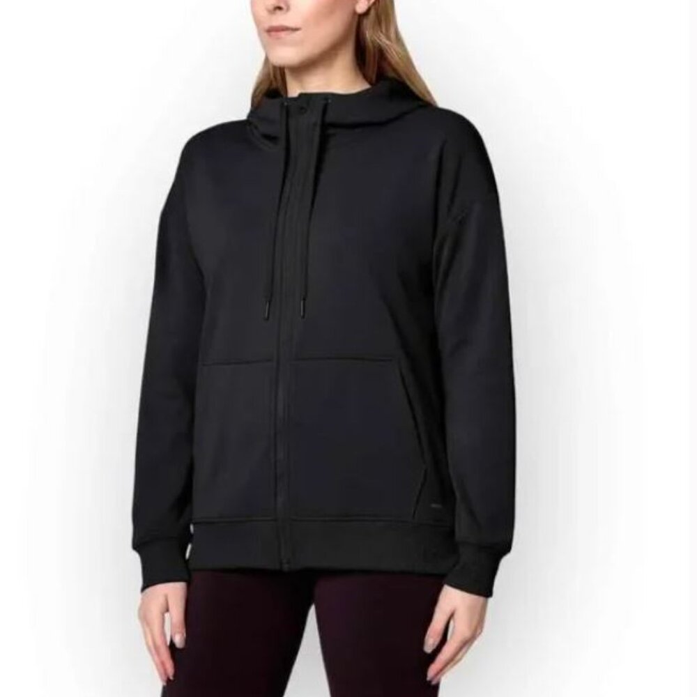 Mondetta Ladies' Performance Full Zip Hoodie-Black